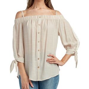Off Shoulder Quarter Sleeve Top